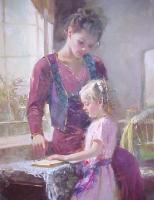 Pino Daeni - Impression oil painting.